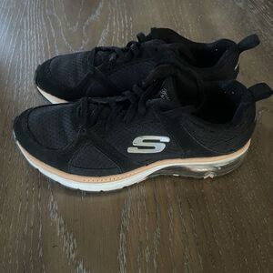 Skechers Lite Weight Womens Sneakers Size 6 Black SN59849BF Lace Up